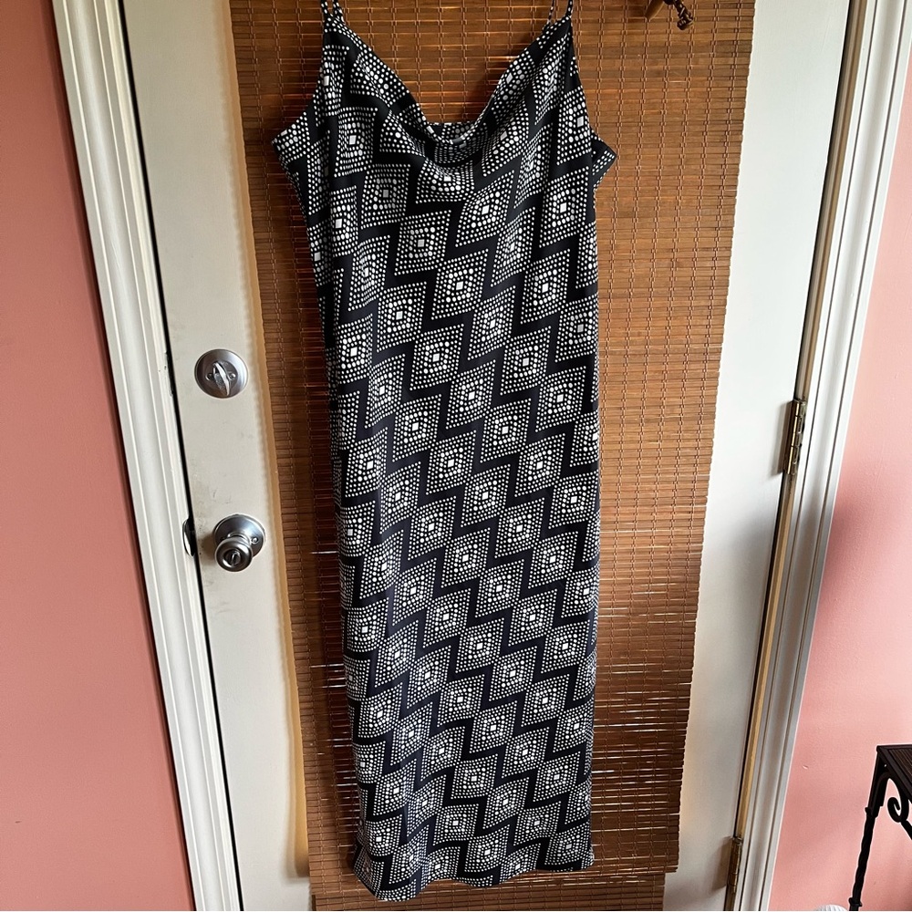 Banana Republic Geometric Maxi Slip Dress